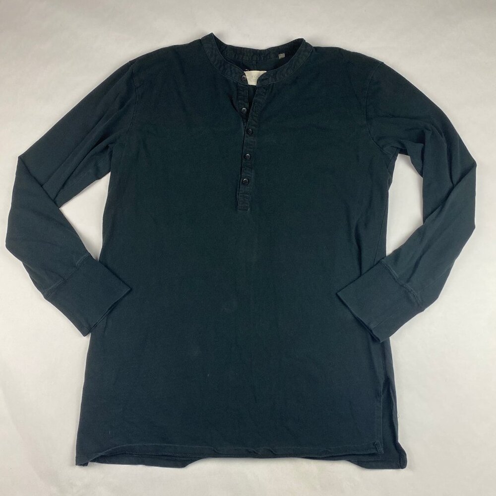 Fear of God Collection One Henley Shirt Mens Large Black Long Sleeve - Flaw